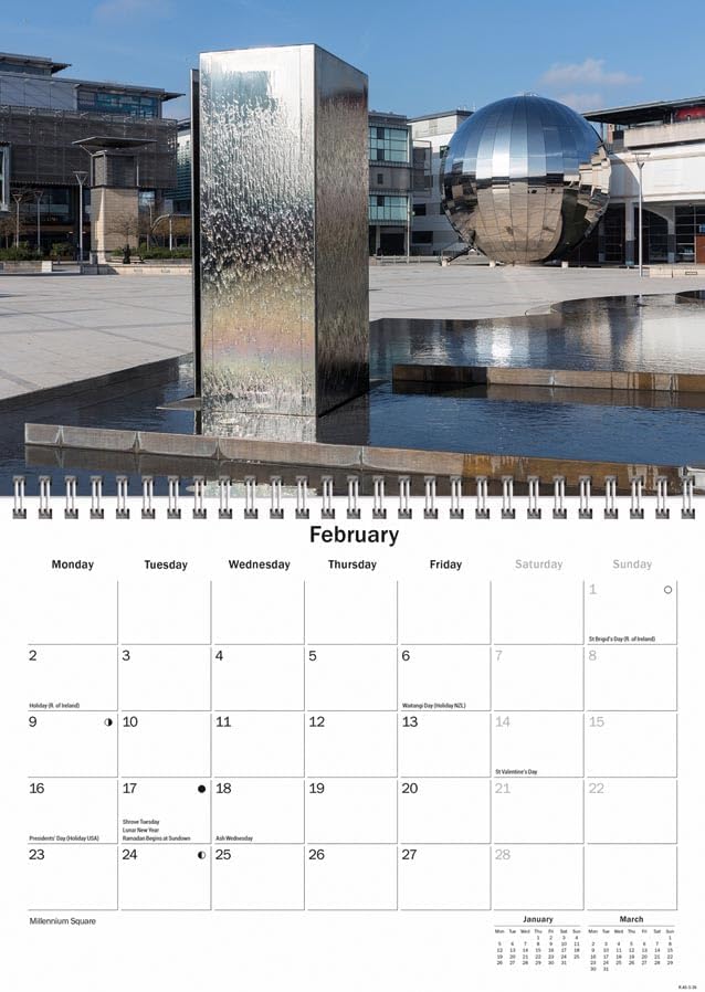 Bristol 2026 A5 Wall Calendar