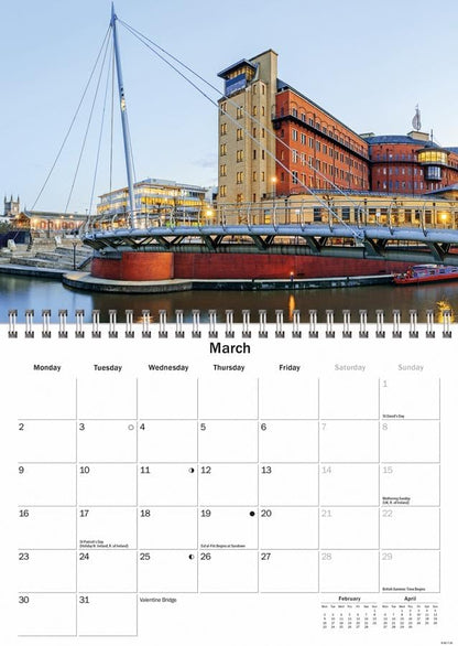 Bristol 2026 A5 Wall Calendar