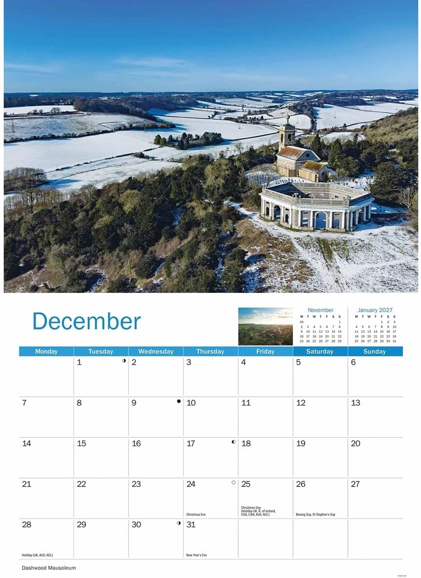 Buckinghamshire 2026 A4 Wall Calendar