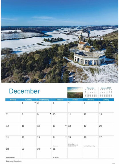 Buckinghamshire 2026 A4 Wall Calendar