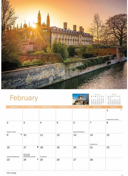 Cambridge 2026 A4 Wall Calendar
