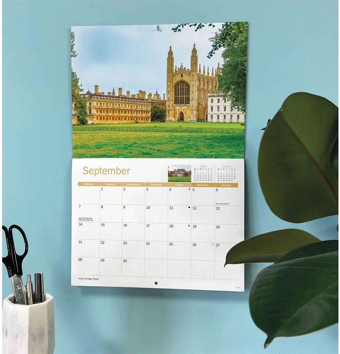 Cambridge 2026 A4 Wall Calendar