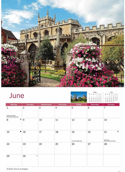 Cambridgeshire 2026 A4 Wall Calendar