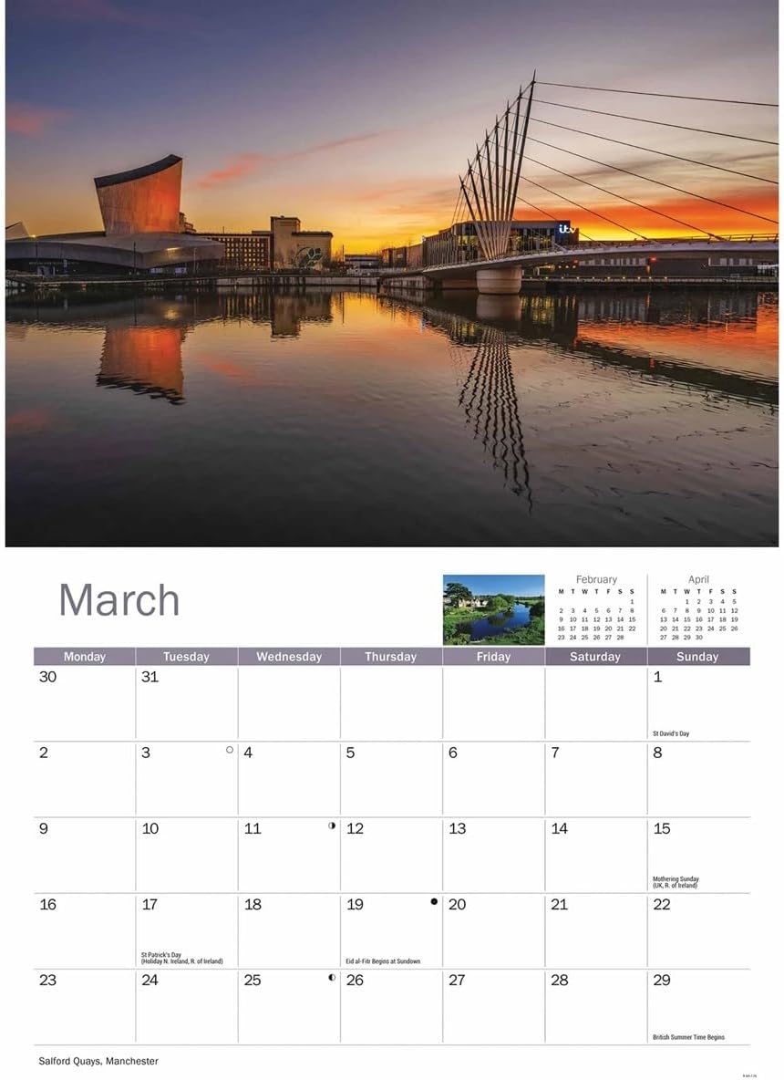 Canals & Waterways 2026 A4 Wall Calendar
