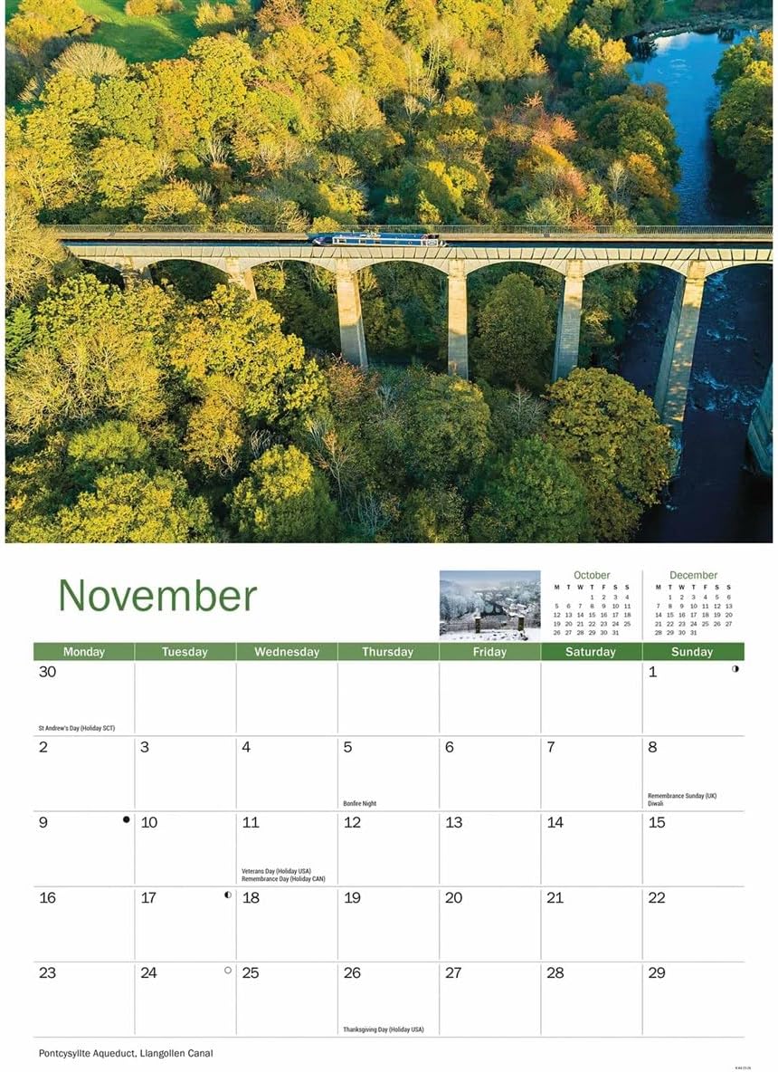 Canals & Waterways 2026 A4 Wall Calendar