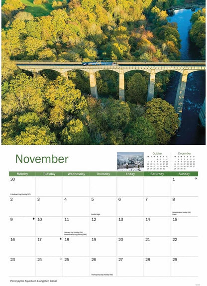 Canals & Waterways 2026 A4 Wall Calendar
