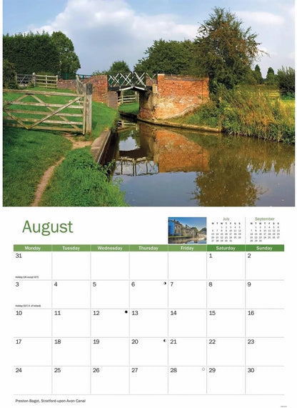 Canals & Waterways 2026 A4 Wall Calendar