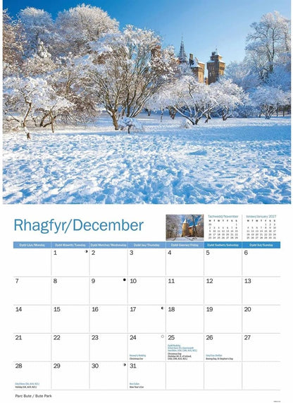 Cardiff 2026 A4 Wall Calendar