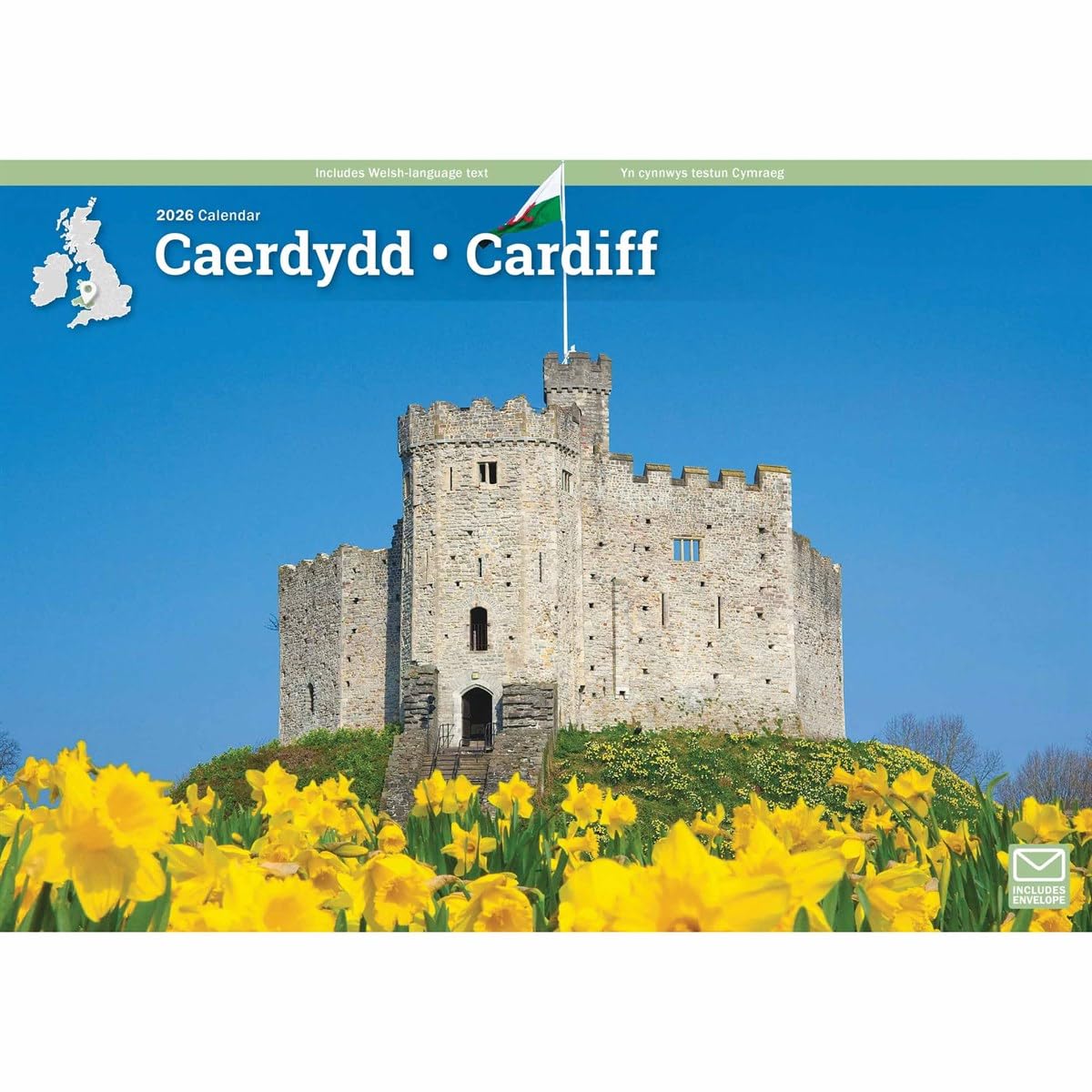 Cardiff 2026 A4 Wall Calendar