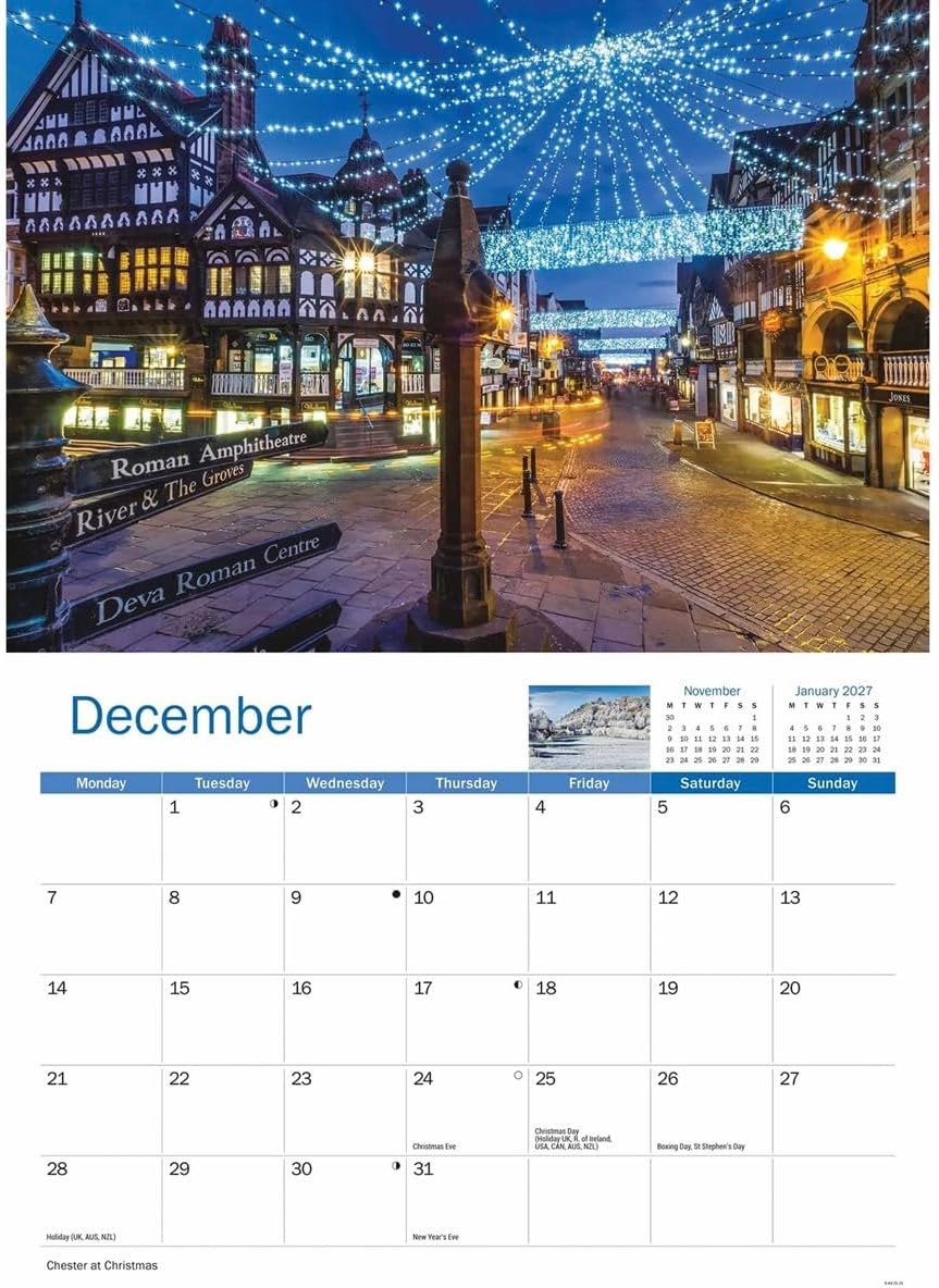 Cheshire 2026 A4 Wall Calendar