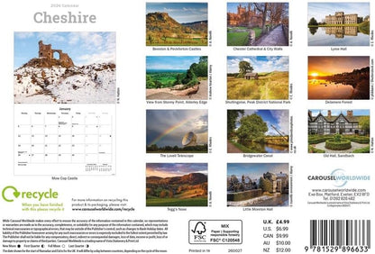 Cheshire 2026 A5 Wall Calendar