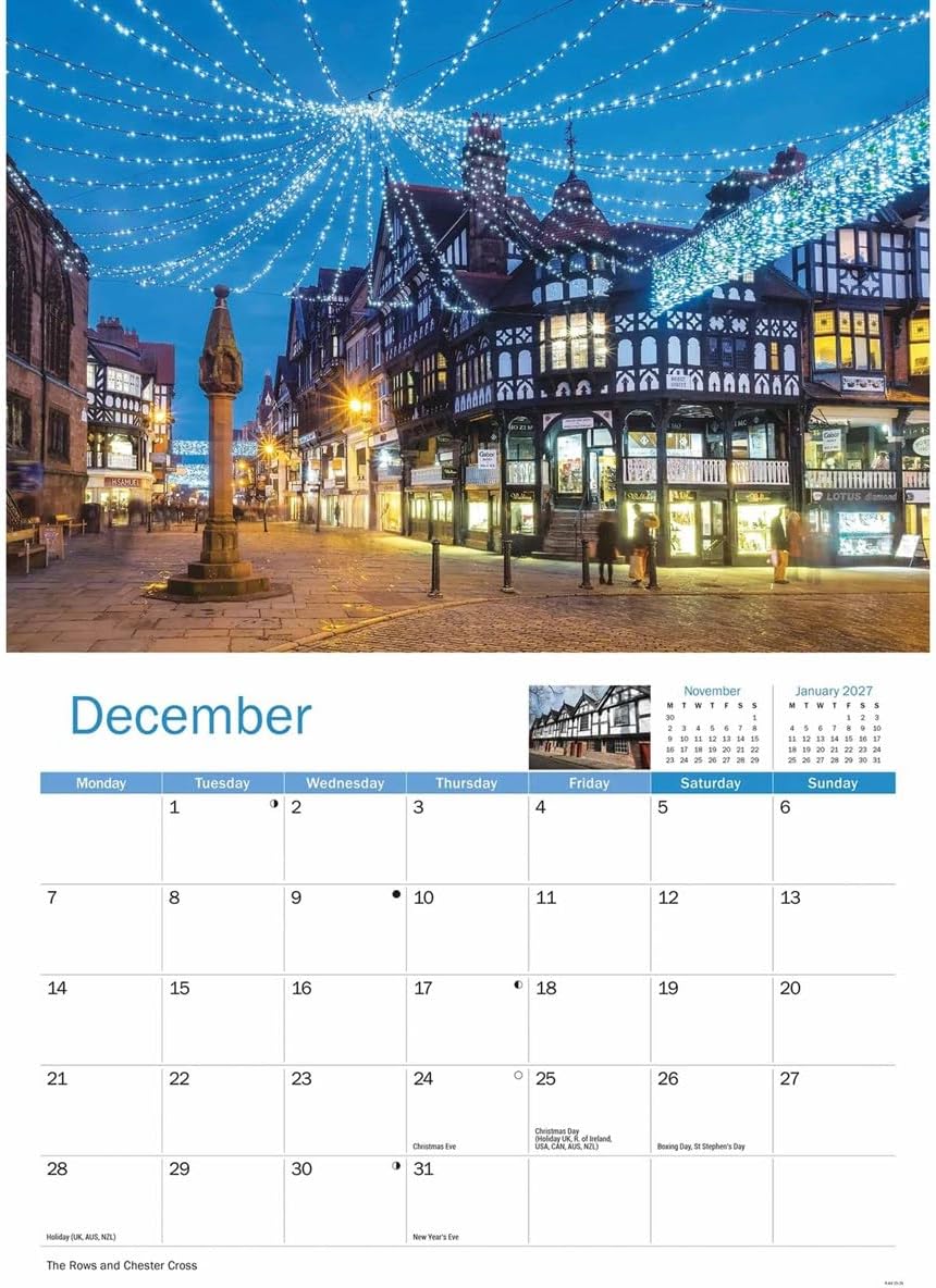 Chester 2026 A4 Wall Calendar