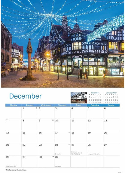 Chester 2026 A4 Wall Calendar