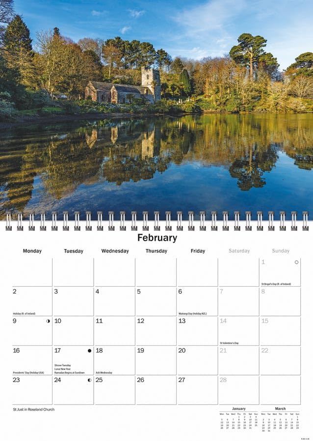 Cornish Riviera 2026 A5 Wall Calendar