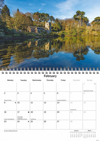 Cornish Riviera 2026 A5 Wall Calendar
