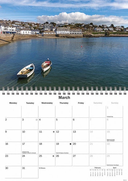 Cornish Riviera 2026 A5 Wall Calendar