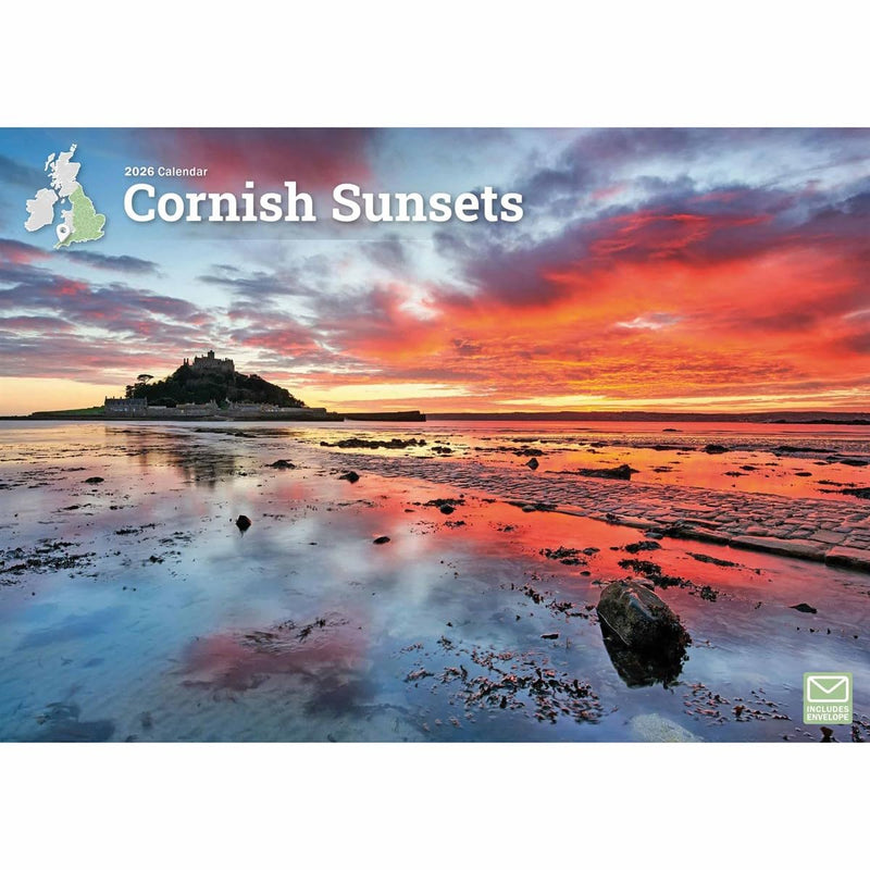 Cornish Sunsets 2026 A4 Wall Calendar