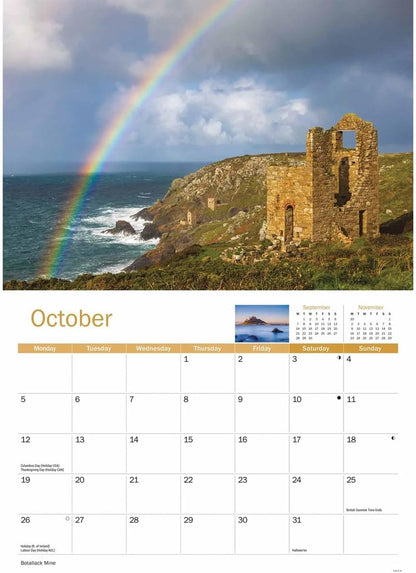 Cornwall 2026 A4 Wall Calendar