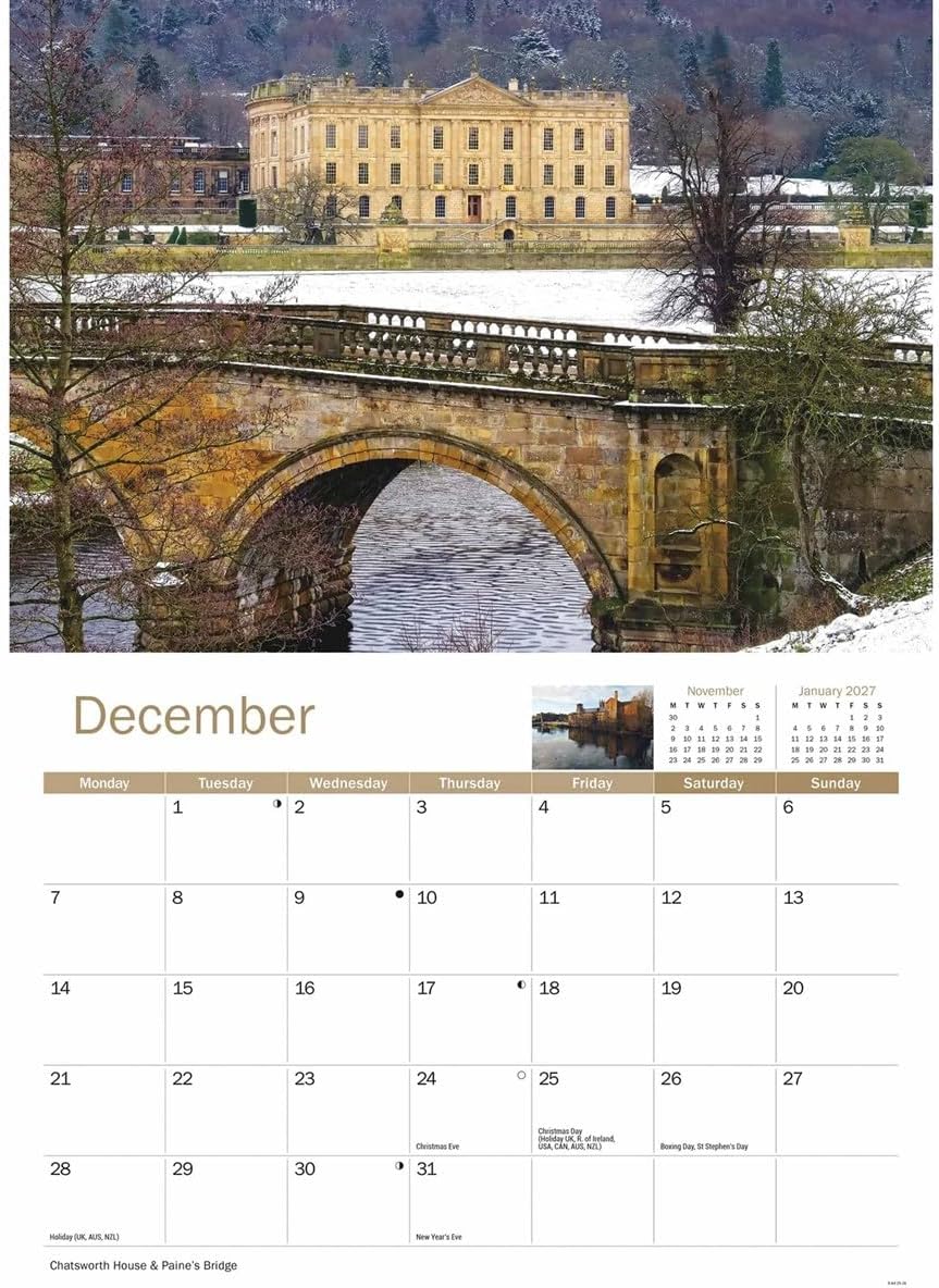 Carousel Worldwide, Derbyshire 2026 A4 Wall Calendar
