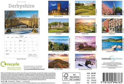 Carousel Worldwide, Derbyshire 2026 A5 Wall Calendar