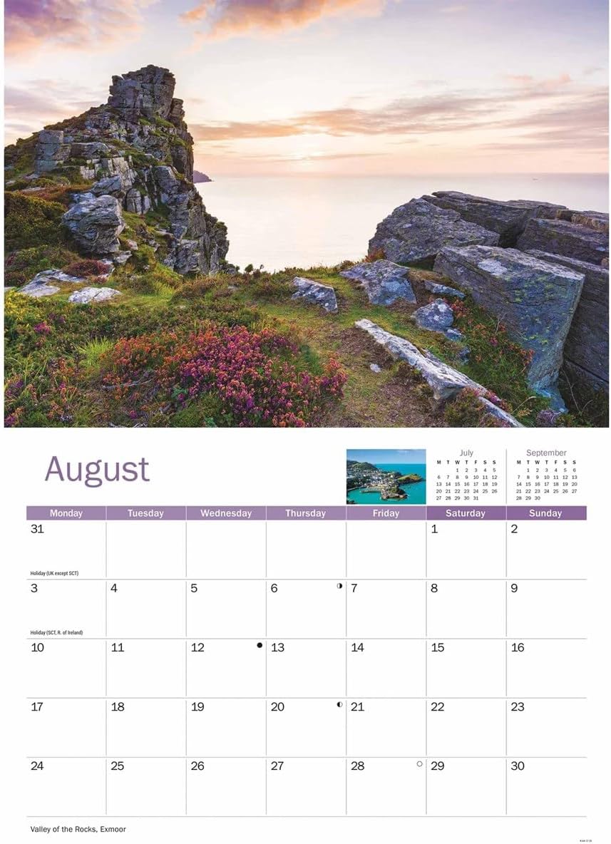 Devon 2026 A4 Wall Calendar