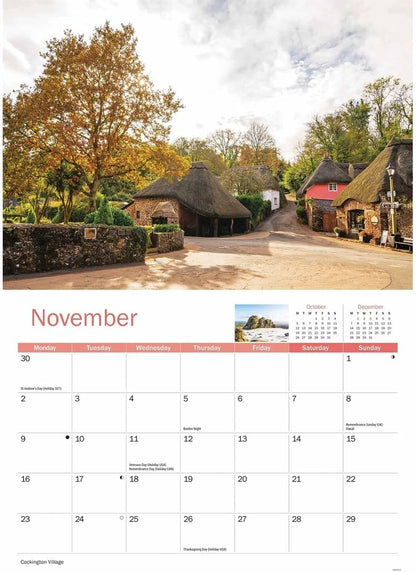 Devon 2026 A4 Wall Calendar
