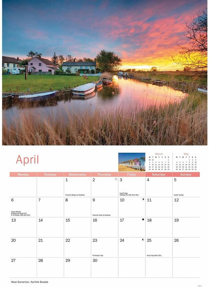 Carousel Worldwide, East Anglia 2026 A4 Wall Calendar
