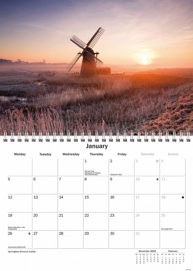 East Anglia 2026 A5 Wall Calendar