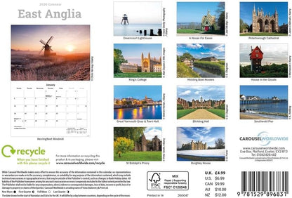 East Anglia 2026 A5 Wall Calendar