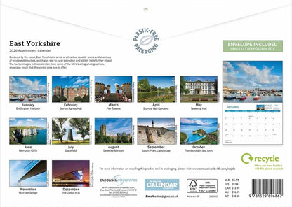 East Yorkshire 2026 A4 Wall Calendar