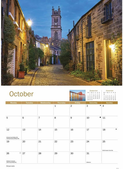 Edinburgh 2026 A4 Wall Calendar