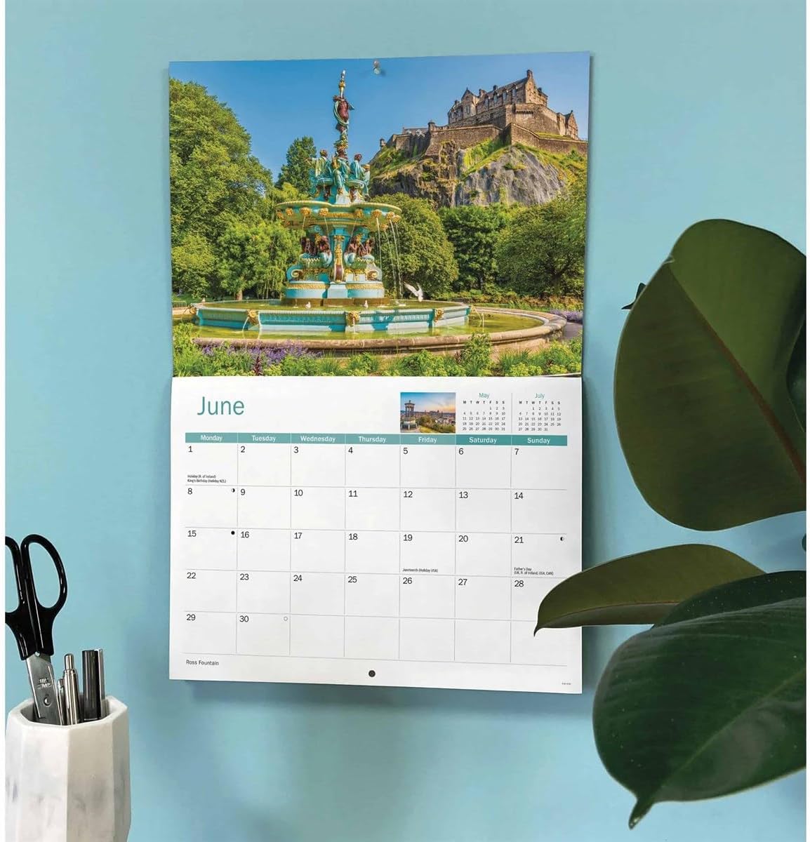 Edinburgh 2026 A4 Wall Calendar
