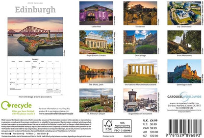 Carousel Worldwide, Edinburgh 2026 A5 Wall Calendar