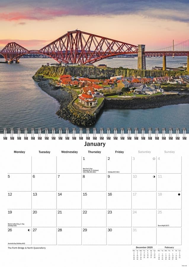 Carousel Worldwide, Edinburgh 2026 A5 Wall Calendar
