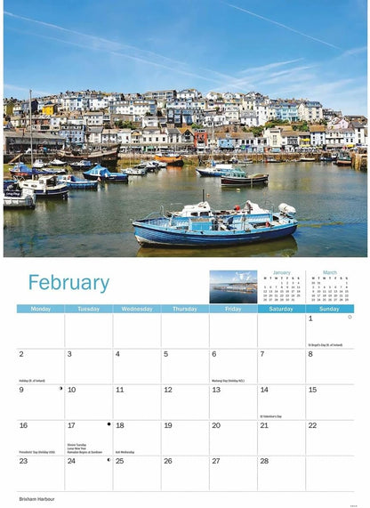 Carousel Worldwide, English Riviera 2026 A4 Wall Calendar