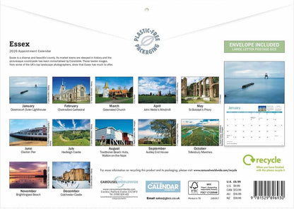 Essex 2026 A4 Wall Calendar
