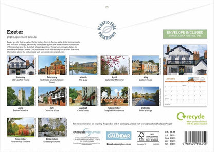 Exeter 2026 A4 Wall Calendar