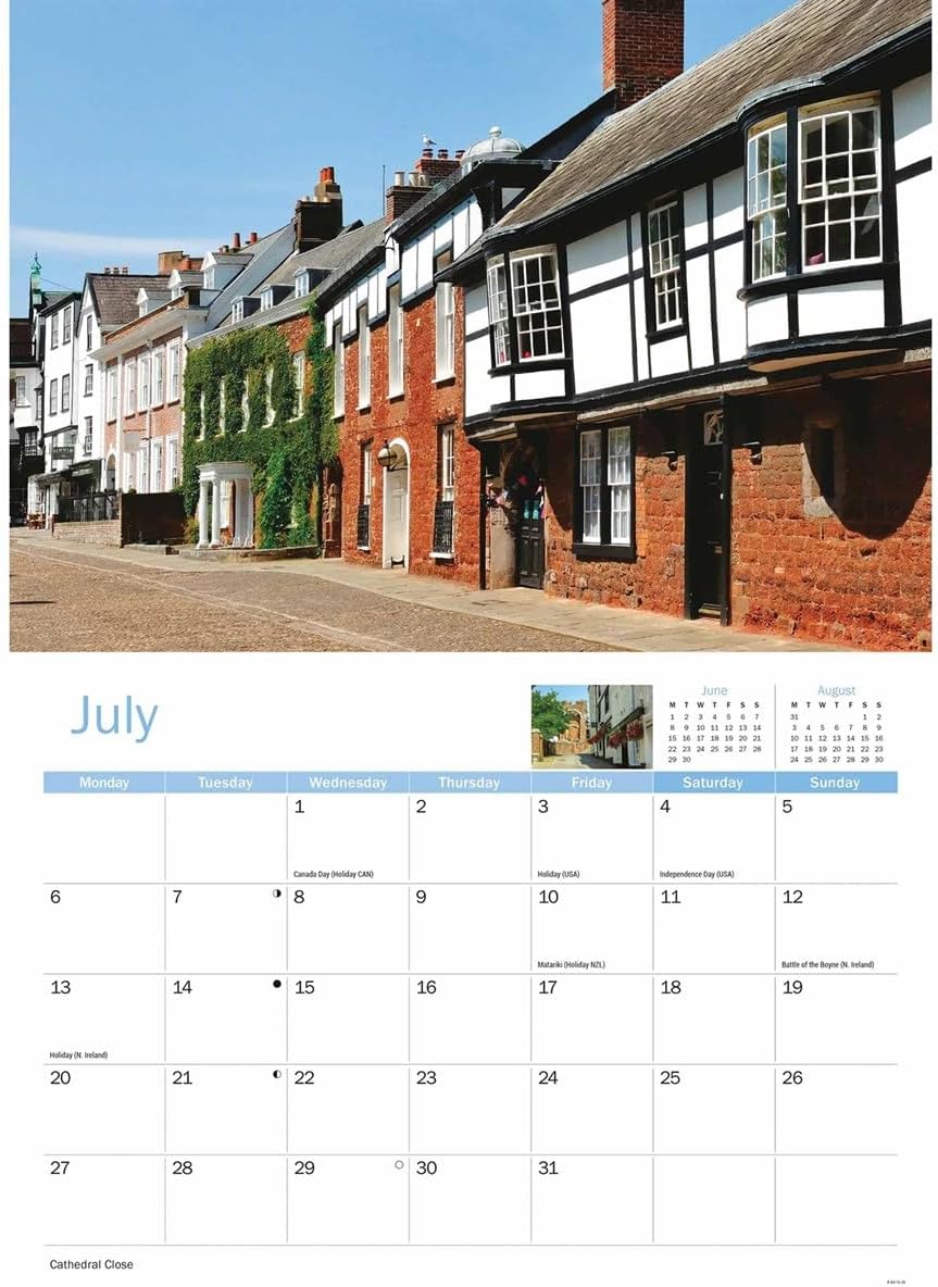 Exeter 2026 A4 Wall Calendar