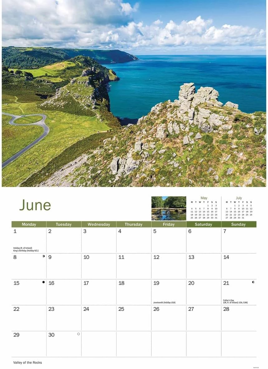 Exmoor 2026 A4 Wall Calendar