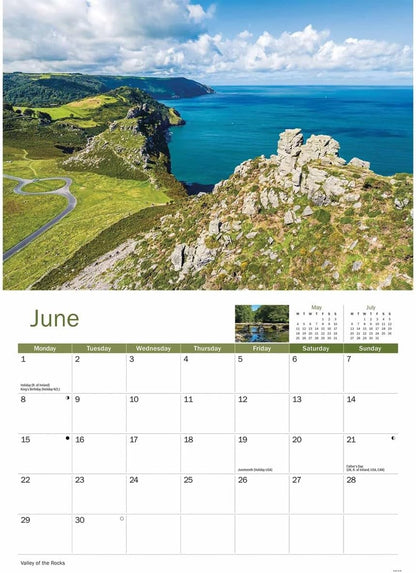 Exmoor 2026 A4 Wall Calendar