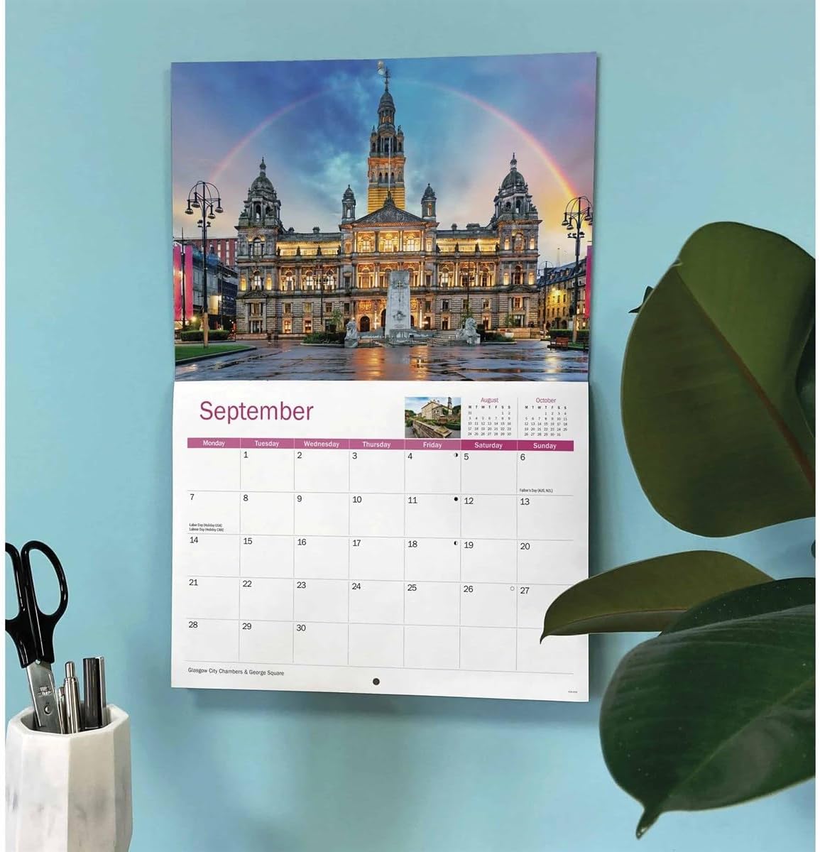 Glasgow 2026 A4 Wall Calendar