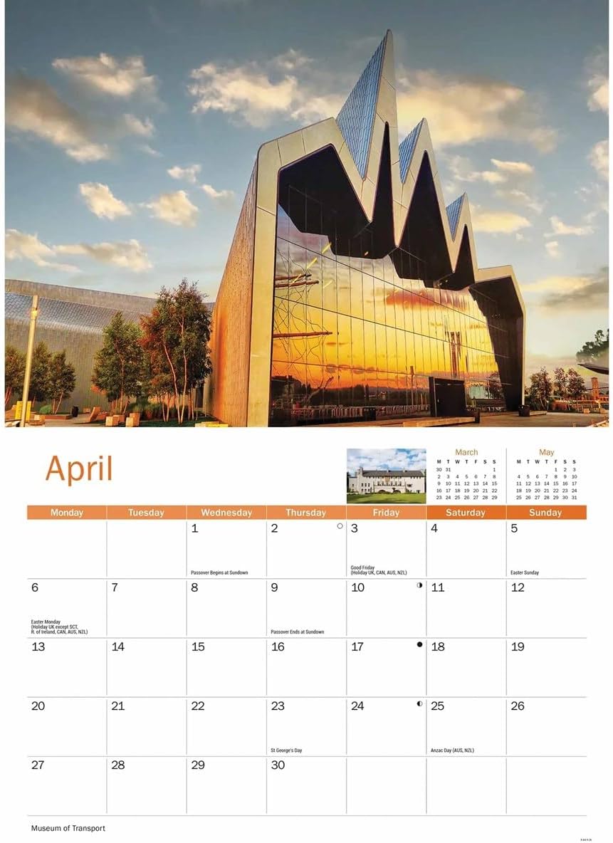 Glasgow 2026 A4 Wall Calendar