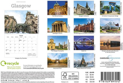 Glasgow 2026 A5 Wall Calendar