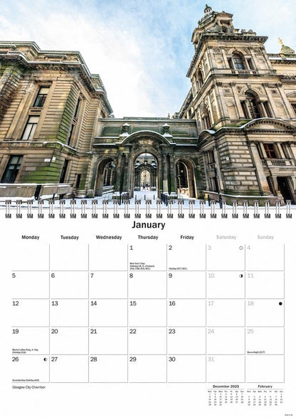 Glasgow 2026 A5 Wall Calendar