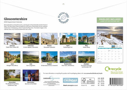 Gloucestershire 2026 A4 Wall Calendar