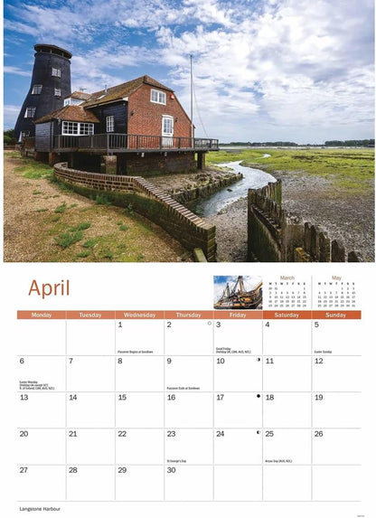 Hampshire 2026 A4 Wall Calendar