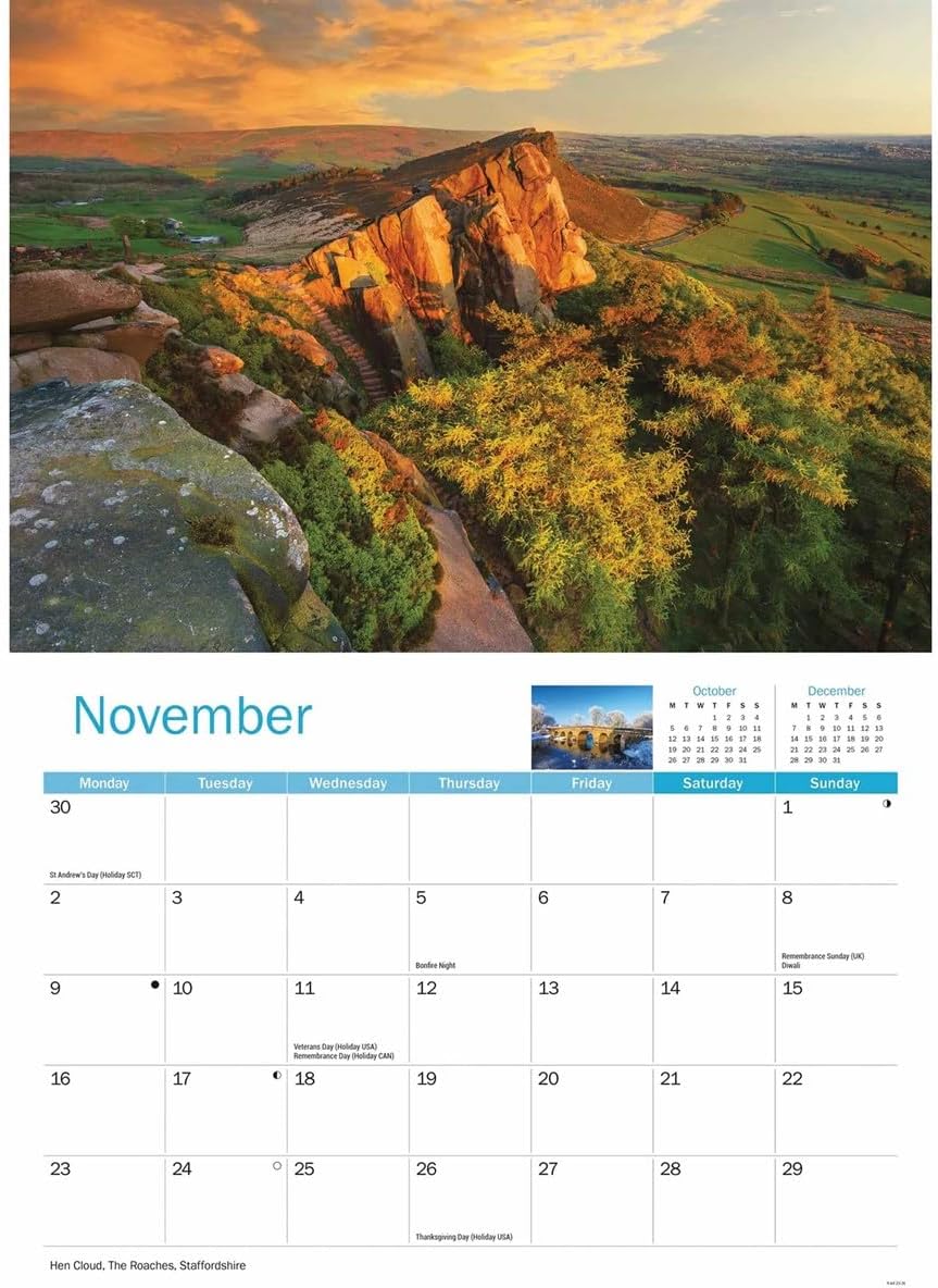 Heart Of England 2026 A4 Wall Calendar