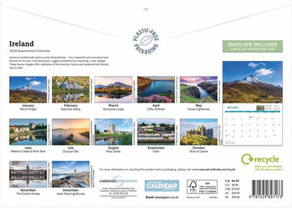 Carousel Worldwide, Ireland 2026 A4 Wall Calendar
