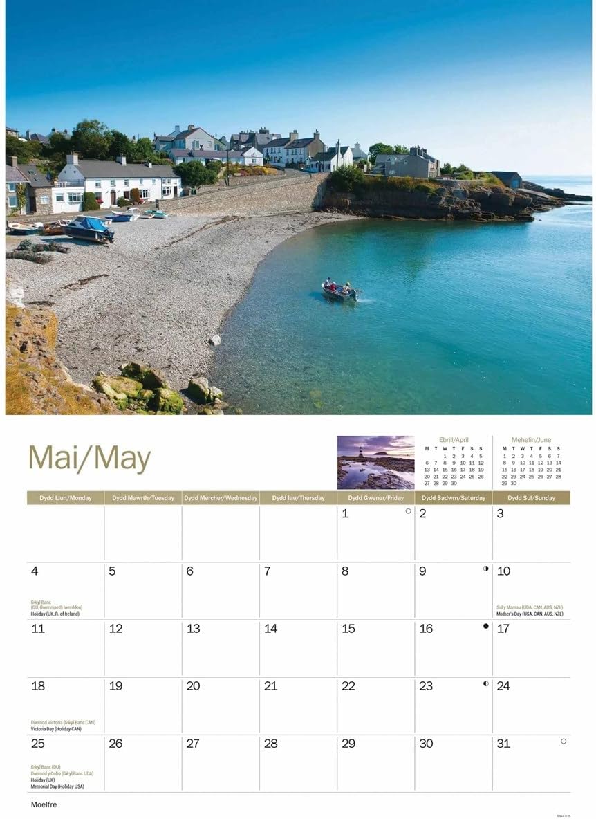 Carousel Worldwide, Isle of Anglesey 2026 A4 Wall Calendar
