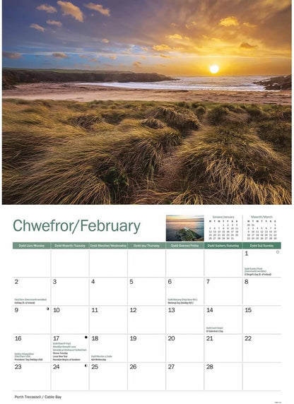 Carousel Worldwide, Isle of Anglesey 2026 A4 Wall Calendar